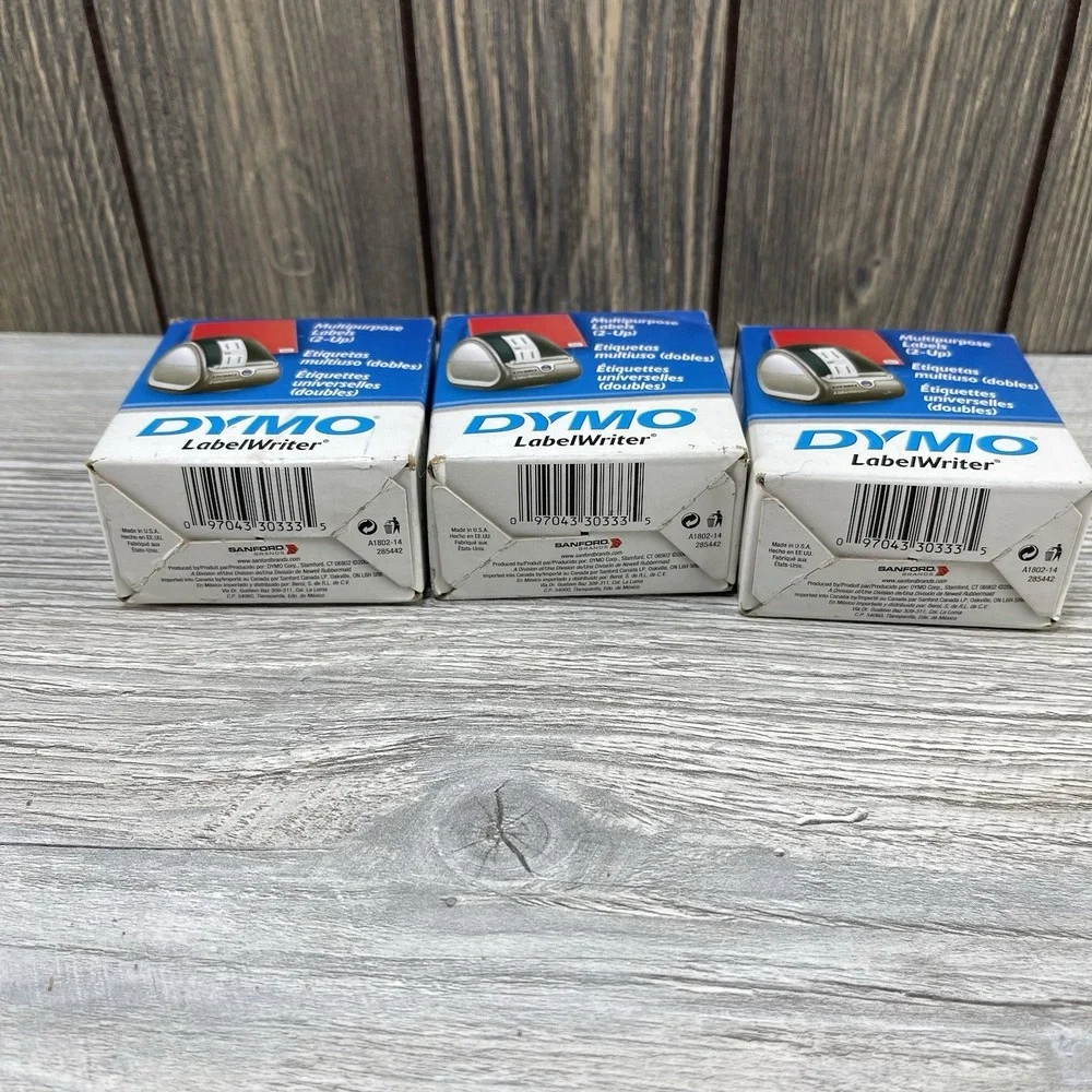 DYMO LabelWriter Multipurpose Labels 1/2 x 1 White 1000 Labels/Roll 30333 Lot 3